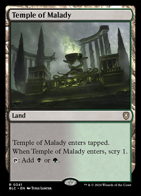 naokuroshop MTG [BLC][0341][土地][R][EN][疾病の神殿/Temple of Malady] NM