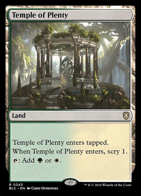 naokuroshop MTG [BLC][0343][土地][R][EN][豊潤の神殿/Temple of Plenty] NM