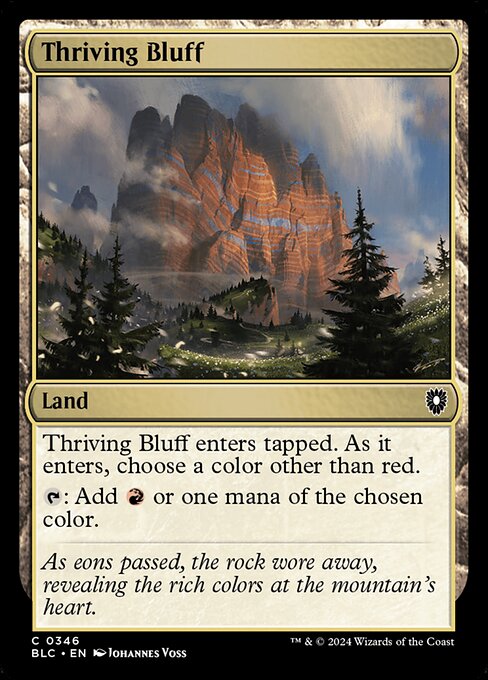 naokuroshop MTG [BLC][0346][土地][C][EN][興隆する絶壁/Thriving Bluff] NM