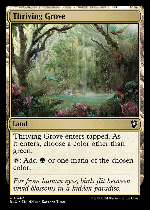 naokuroshop MTG [BLC][0347][土地][C][EN][興隆する木立/Thriving Grove] NM