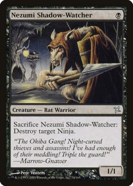 naokuroshop MTG [BOK][074][黒][U][EN][鼠の影張り/Nezumi Shadow-Watcher] NM