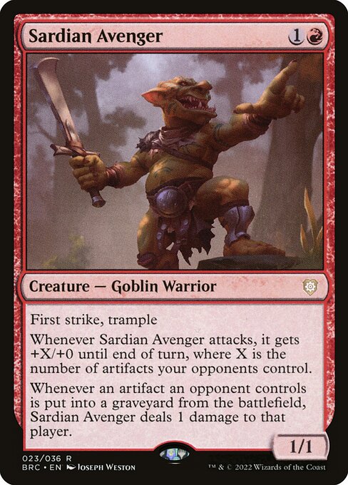 naokuroshop MTG [BRC][0023][赤][R][[EN][サルディアの報復者/Sardian Avenger]（foil） NM