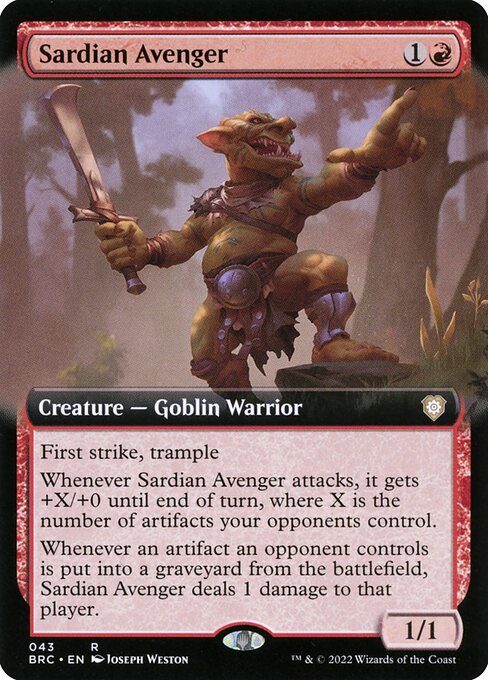 naokuroshop MTG [BRC][0043][赤][R][[EN][サルディアの報復者/Sardian Avenger]（foil） NM