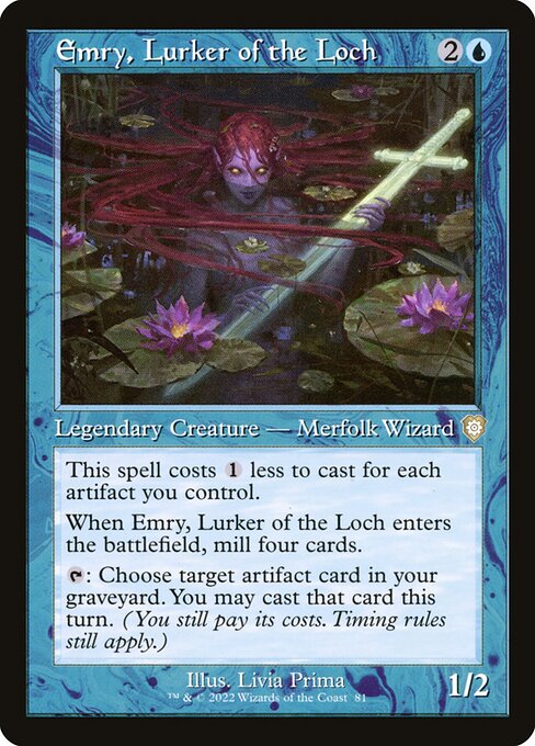 naokuroshop MTG [BRC][0081][青][R][[EN][湖に潜む者、エムリー/Emry, Lurker of the Loch] NM