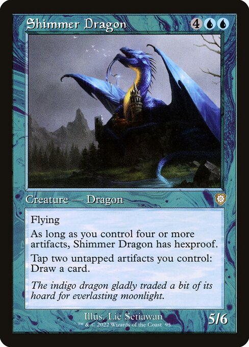 naokuroshop MTG [BRC][0095][青][R][[EN][煌めくドラゴン/Shimmer Dragon] NM