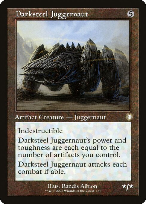 naokuroshop MTG [BRC][0137][茶][R][[EN][ダークスティールの巨大戦車/Darksteel Juggernaut] NM