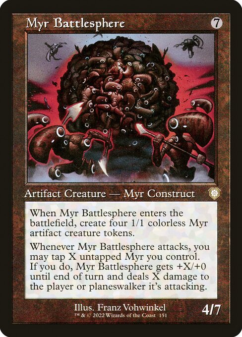 naokuroshop MTG [BRC][0151][茶][R][[EN][マイアの戦闘球/Myr Battlesphere] NM