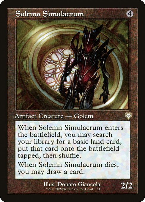 naokuroshop MTG [BRC][0161][茶][R][[EN][真面目な身代わり/Solemn Simulacrum] NM