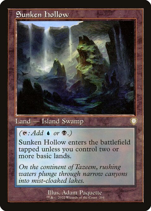 naokuroshop MTG [BRC][0204][土地][R][[EN][窪み渓谷/Sunken Hollow] NM