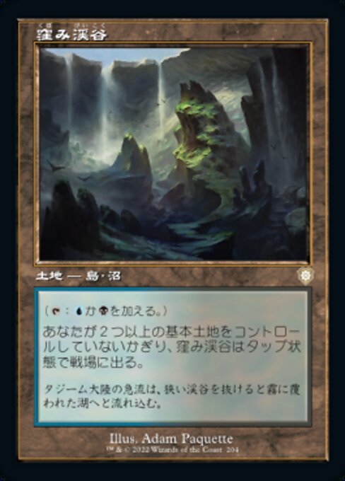 naokuroshop MTG [BRC][0204][土地][R][[JP][窪み渓谷/Sunken Hollow] NM