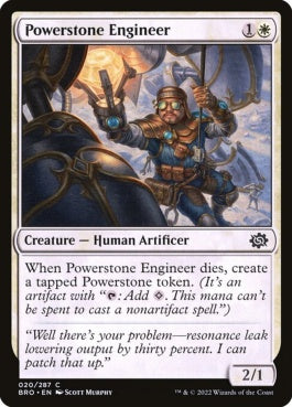 naokuroshop MTG [BRO][020][白][C][EN][パワーストーン技師/Powerstone Engineer]（foil） NM