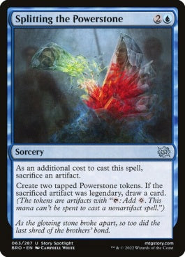 naokuroshop MTG [BRO][063][青][U][EN][パワーストーンの分割/Splitting the Powerstone]（foil） NM