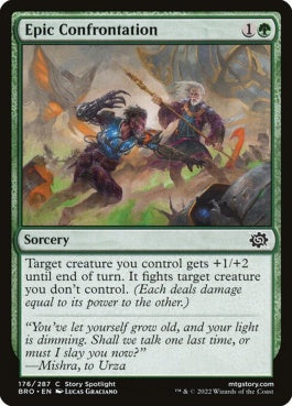 naokuroshop MTG [BRO][176][緑][C][EN][勇壮な対決/Epic Confrontation]（foil） NM