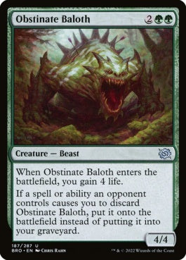 naokuroshop MTG [BRO][187][緑][U][EN][強情なベイロス/Obstinate Baloth]（foil） NM