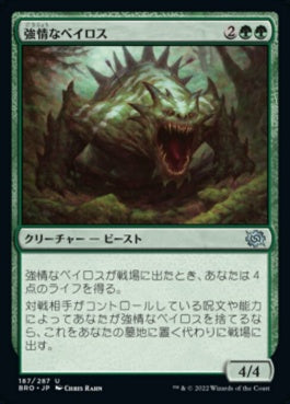 naokuroshop MTG [BRO][187][緑][U][JP][強情なベイロス/Obstinate Baloth]（foil） NM