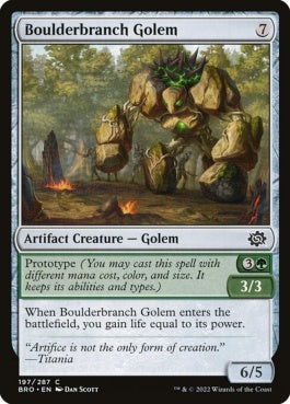 naokuroshop MTG [BRO][197][茶][C][EN][岩枝のゴーレム/Boulderbranch Golem] NM