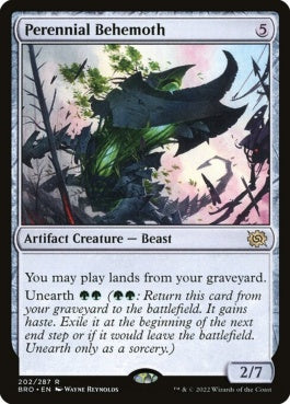 naokuroshop MTG [BRO][202][茶][R][EN][常緑のビヒモス/Perennial Behemoth]（foil） NM