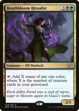 naokuroshop MTG [BRO][208][多][R][EN][死花の祭儀師/Deathbloom Ritualist]（foil） NM