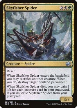 naokuroshop MTG [BRO][221][多][U][EN][空漁師の蜘蛛/Skyfisher Spider]（foil） NM