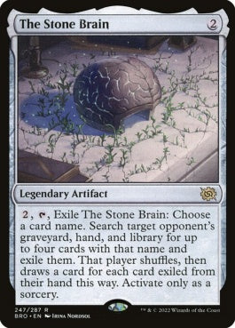 naokuroshop MTG [BRO][247][茶][R][EN][石の脳/The Stone Brain]（foil） NM