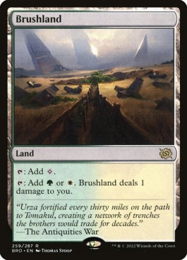 naokuroshop MTG [BRO][259][土地][R][EN][低木林地/Brushland] NM