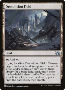 naokuroshop MTG [BRO][260][土地][U][EN][解体爆破場/Demolition Field]（foil） NM