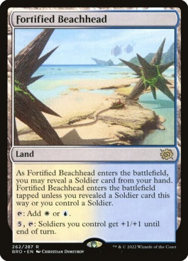 naokuroshop MTG [BRO][262][土地][R][EN][要塞化した海岸堡/Fortified Beachhead]（foil） NM