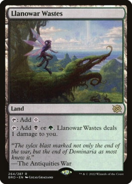 naokuroshop MTG [BRO][264][土地][R][EN][ラノワールの荒原/Llanowar Wastes]（foil） NM