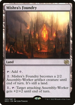 naokuroshop MTG [BRO][265][土地][R][EN][ミシュラの鋳造所/Mishra's Foundry]（foil） NM