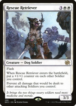 naokuroshop MTG [BRO][288][白][R][EN][救助レトリバー/Rescue Retriever]（foil） NM