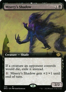 naokuroshop MTG [BRO][330][黒][R][EN][苦難の影/Misery's Shadow]（foil） NM