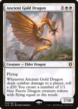 naokuroshop MTG [CLB][003][白][M][EN][エインシャント・ゴールド・ドラゴン/Ancient Gold Dragon]（foil） NM