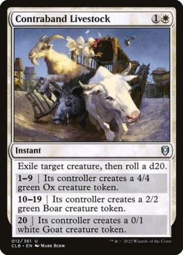 naokuroshop MTG [CLB][012][白][U][EN][禁制の家畜/Contraband Livestock]（foil） NM