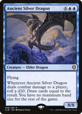 naokuroshop MTG [CLB][056][青][M][EN][エインシャント・シルヴァー・ドラゴン/Ancient Silver Dragon]（foil） NM