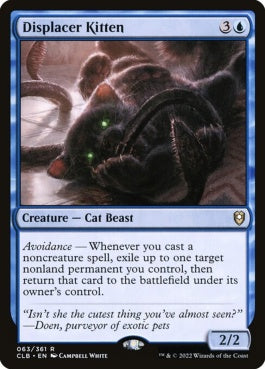 naokuroshop MTG [CLB][063][青][R][EN][ディスプレイサーの仔猫/Displacer Kitten]（foil） NM