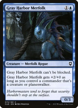 naokuroshop MTG [CLB][075][青][C][EN][灰色港のマーフォーク/Gray Harbor Merfolk]（foil） NM