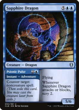 naokuroshop MTG [CLB][094][青][U][EN][サファイア・ドラゴン/Sapphire Dragon]（foil） NM