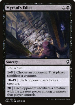 naokuroshop MTG [CLB][135][黒][C][EN][マークールの布告/Myrkul's Edict]（foil） NM