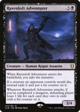 naokuroshop MTG [CLB][142][黒][R][EN][レイヴンロフトの冒険者/Ravenloft Adventurer] NM