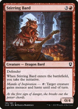 naokuroshop MTG [CLB][195][赤][C][EN][奮起させるバード/Stirring Bard]（foil） NM