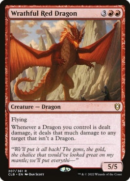 naokuroshop MTG [CLB][207][赤][R][EN][怒れるレッド・ドラゴン/Wrathful Red Dragon]（foil） NM