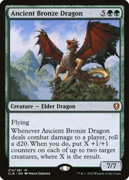 naokuroshop MTG [CLB][214][緑][M][EN][エインシャント・ブロンズ・ドラゴン/Ancient Bronze Dragon]（foil） NM