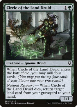 naokuroshop MTG [CLB][220][緑][C][EN][土地の円環のドルイド/Circle of the Land Druid] NM