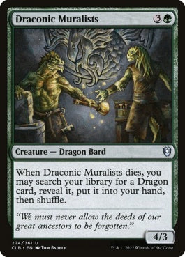 naokuroshop MTG [CLB][224][緑][U][EN][ドラゴンの壁画家/Draconic Muralists]（foil） NM