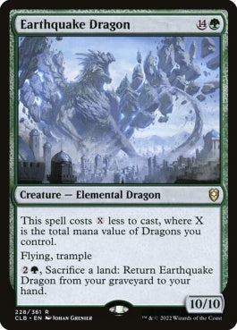 naokuroshop MTG [CLB][228][緑][R][EN][アースクウェイク・ドラゴン/Earthquake Dragon]（foil） NM