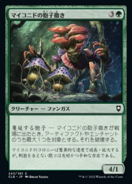 naokuroshop MTG [CLB][243][緑][C][JP][マイコニドの胞子撒き/Myconid Spore Tender]（foil） NM