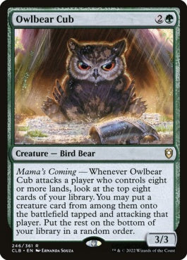 naokuroshop MTG [CLB][246][緑][R][EN][アウルベアの仔/Owlbear Cub]（foil） NM