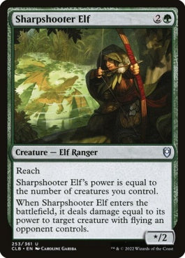 naokuroshop MTG [CLB][253][緑][U][EN][エルフの名射手/Sharpshooter Elf]（foil） NM