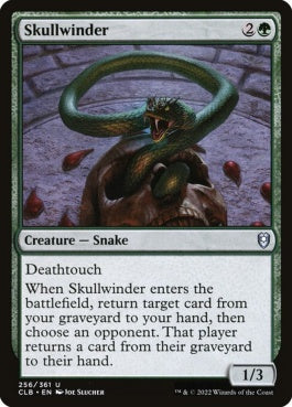 naokuroshop MTG [CLB][256][緑][U][EN][髑髏蛇/Skullwinder]（foil） NM