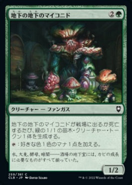 naokuroshop MTG [CLB][259][緑][C][JP][地下の地下のマイコニド/Undercellar Myconid]（foil） NM